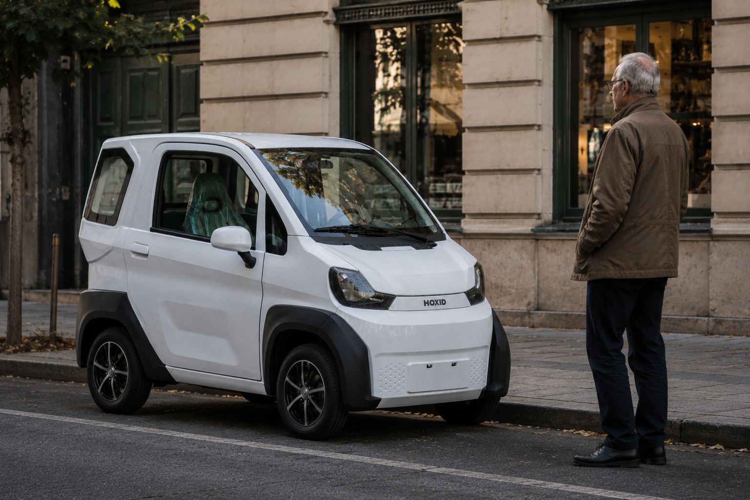 Honri parcheggiata lungo una via cittadina